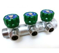 Коллектор FAR 3/4" x 1/2" х3 выхода (плоский)